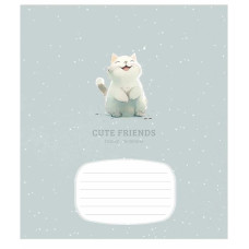 Зошит учнівський "Cute friends" 012-3292K-5 в клітинку, 12 аркушів (012-3292K-5)