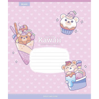 Зошит учнівський "Just be Kawaii" 012-3408K-2 в клітинку, 12 аркушів (012-3408K-2)