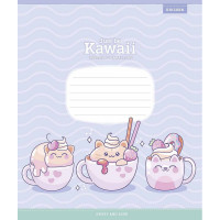 Зошит учнівський "Just be Kawaii" 012-3408K-3 в клітинку, 12 аркушів (012-3408K-3)