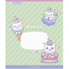 Зошит учнівський "Just be Kawaii" 012-3408K-5 в клітинку, 12 аркушів (012-3408K-5)