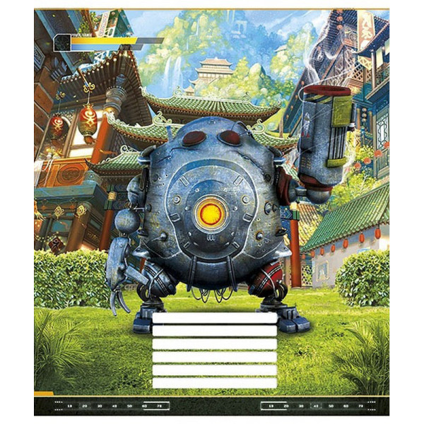 Зошит учнівський "Techno city" 012-2495L-1 в лінію, 12 аркушів  (012-2495L-1)