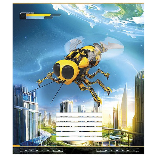 Зошит учнівський "Techno city" 012-2495L-2 в лінію, 12 аркушів  (012-2495L-2)