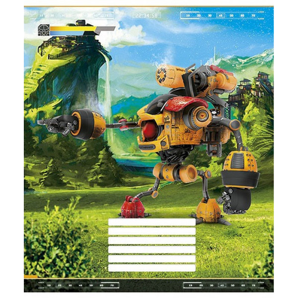 Зошит учнівський "Techno city" 012-2495L-5 в лінію, 12 аркушів  (012-2495L-5)