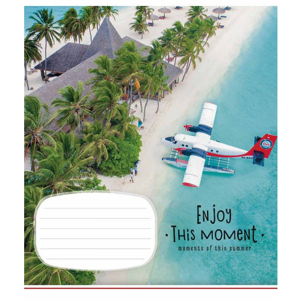 Зошит учнівський "Enjoy this moment" 012-2896L-4 в лінію, 12 аркушів  (012-2896L-4)