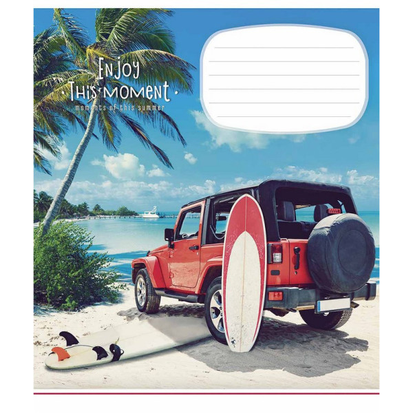 Зошит учнівський "Enjoy this moment" 012-2896L-5 в лінію, 12 аркушів  (012-2896L-5)