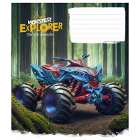 Зошит учнівський "Super Monster" 012-3293L-3 в лінію, 12 аркушів  (012-3293L-3)