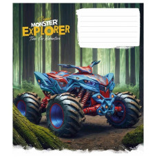 Зошит учнівський "Super Monster" 012-3293L-3 в лінію, 12 аркушів  (012-3293L-3)