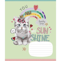 Зошит учнівський "I love you" 012-3295L-4 в лінію, 12 аркушів  (012-3295L-4)