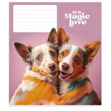 Зошит учнівський "It's a magic love" 012-3300L-2 в лінію, 12 аркушів  (012-3300L-2)
