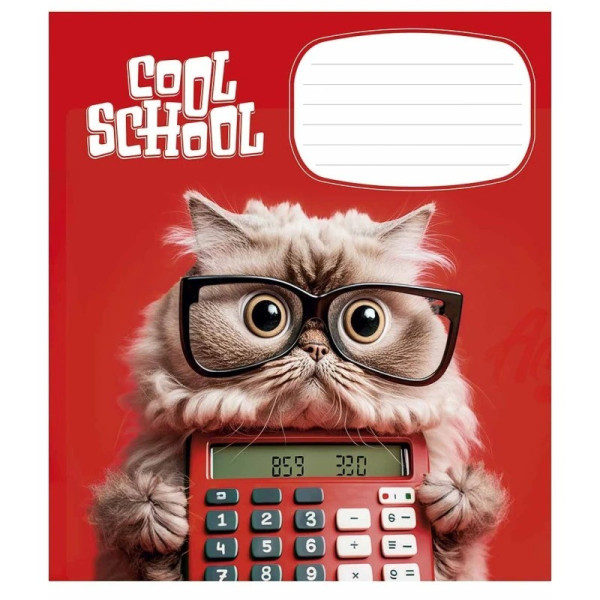 Зошит учнівський "Cool School" 012-3307L-3 в лінію, 12 аркушів  (012-3307L-3)