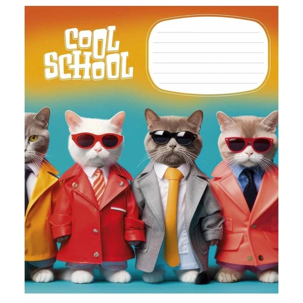 Зошит учнівський "Cool School" 012-3307L-4 в лінію, 12 аркушів  (012-3307L-4)