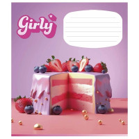 Зошит учнівський "Girly" Школяр 012-3330L-1 в лінію, 12 аркушів  (012-3330L-1)