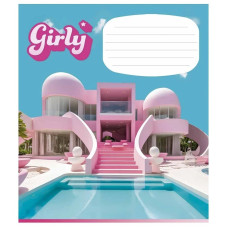 Зошит учнівський "Girly" Школяр 012-3330L-3 в лінію, 12 аркушів  (012-3330L-3)