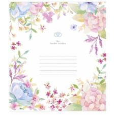 Зошит учнівський "Tender Garden" 012-3378L-4 в лінію, 12 аркушів  (012-3378L-4)