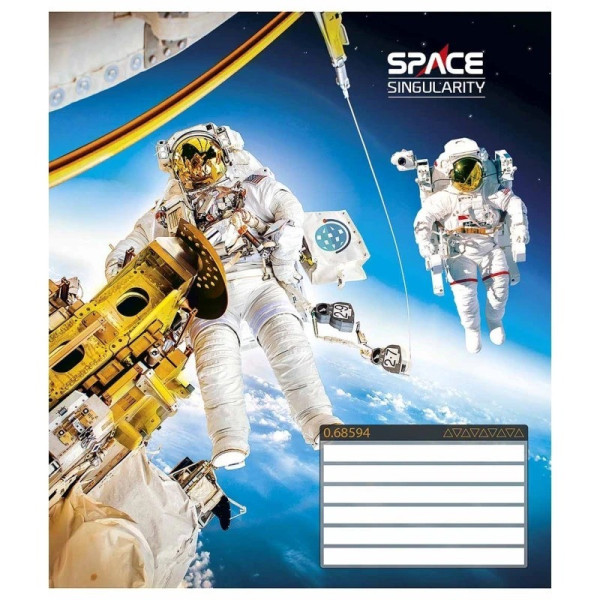Зошит учнівський "Space singularity" 012-3384L-5 в лінію, 12 аркушів  (012-3384L-5)