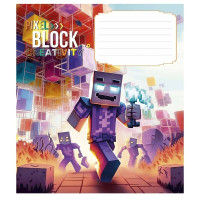 Зошит учнівський "Pixel Block" 012-3407L-5 в лінію, 12 аркушів  (012-3407L-5)