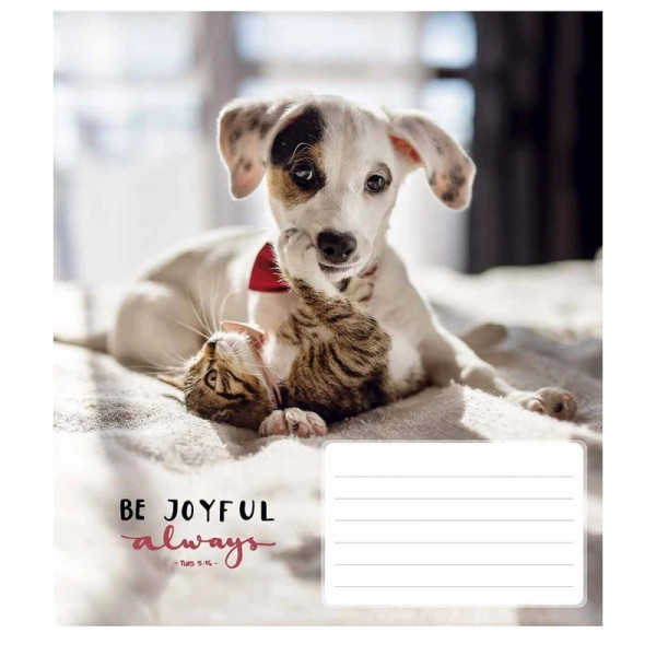 Зошит учнівський "Be joyful always" 012-3263L-3 в лінію, 12 аркушів  (012-3263L-3)