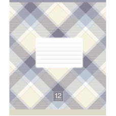 Зошит учнівський "Plaid pattern" 018-3345K-1 в клітинку, 18 аркушів (018-3345K-1)