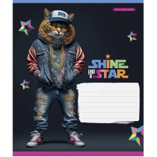 Зошит учнівський "Dance star" 018-3276K-1 в клітинку, 18 аркушів (018-3276K-1)