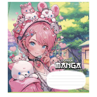 Зошит учнівський "MANGA" 018-3323K-3 в клітинку, 18 аркушів (018-3323K-3)
