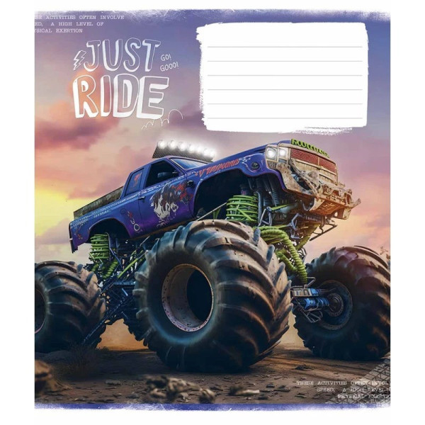 Зошит учнівський "Offroad masters" 018-3287L-1 в лінію, 18 аркушів  (018-3287L-1)