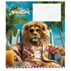 Зошит учнівський "Cool vacation" 018-3318L-5 в лінію, 18 аркушів  (018-3318L-5)