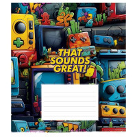 Зошит учнівський "Cool boys club" 018-3334L-4 в лінію, 18 аркушів  (018-3334L-4)