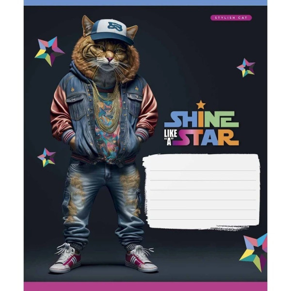 Зошит учнівський "Dance star" 018-3276L-1 в лінію, 18 аркушів  (018-3276L-1)