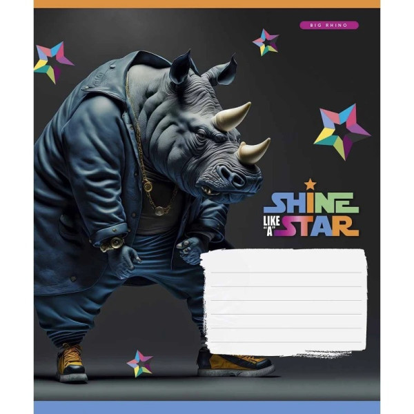 Зошит учнівський "Dance star" 018-3276L-2 в лінію, 18 аркушів  (018-3276L-2)