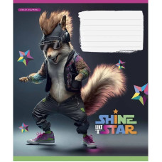 Зошит учнівський "Dance star" 018-3276L-4 в лінію, 18 аркушів  (018-3276L-4)