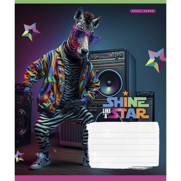 Зошит учнівський "Dance star" 018-3276L-5 в лінію, 18 аркушів  (018-3276L-5)