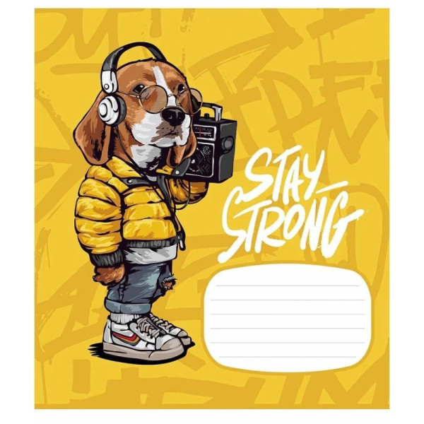 Зошит учнівський "Stay Strong" 018-3308L-3 в лінію, 18 аркушів  (018-3308L-3)