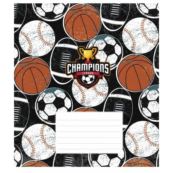 Зошит учнівський "Champions" 024-3342K-1 в клітинку, 24 аркушів (024-3342K-1)