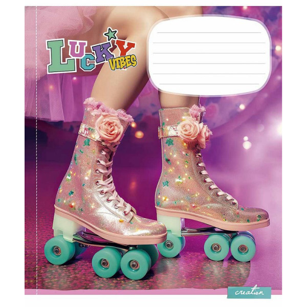 Зошит учнівський "Lucku Vibes" 024-3360K-2 в клітинку, 24 аркушів (024-3360K-2)