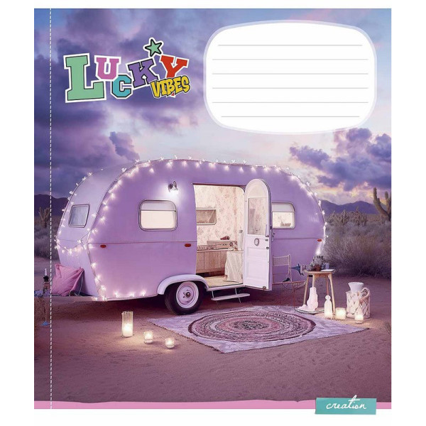 Зошит учнівський "Lucku Vibes" 024-3360K-3 в клітинку, 24 аркушів (024-3360K-3)