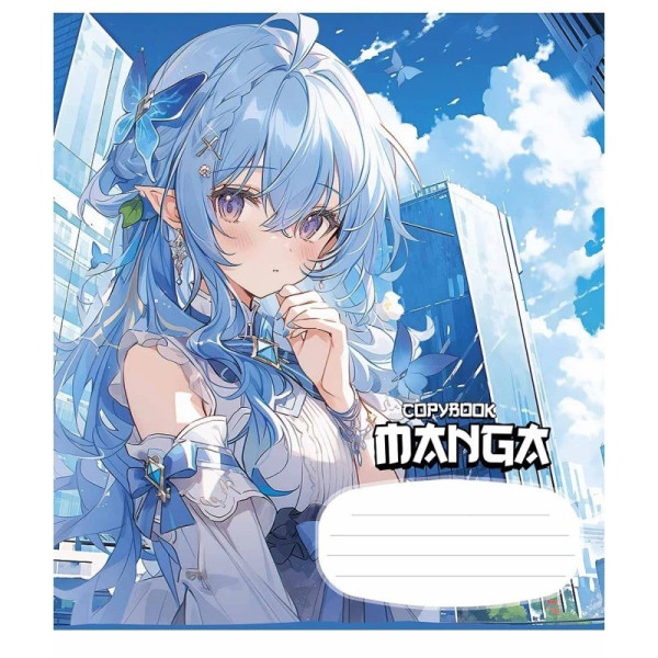 Зошит учнівський "Manga style" 024-3323K-2 в клітинку, 24 аркушів (024-3323K-2)