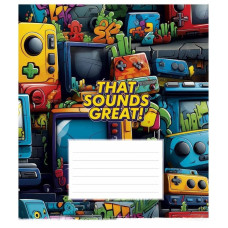 Зошит учнівський "Cool boys club" 024-3334L-4 в лінію, 24 аркушів  (024-3334L-4)