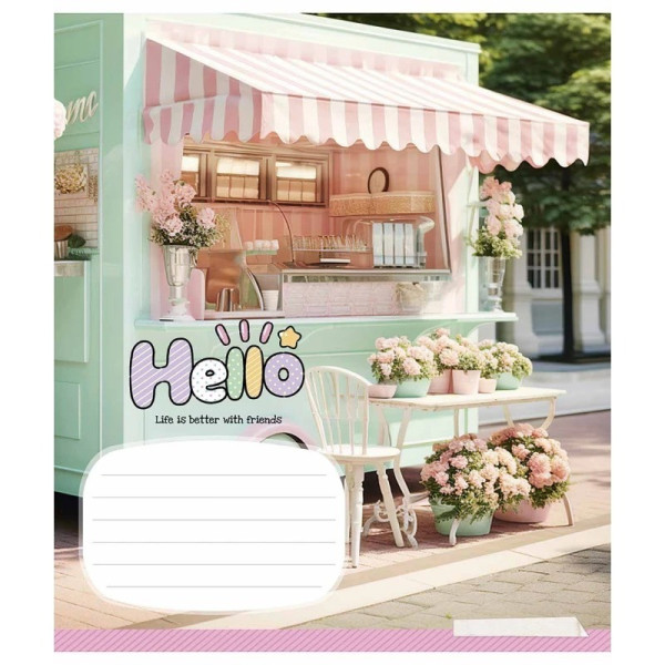 Зошит учнівський "Cute things" 024-3359L-5 в лінію, 24 аркушів  (024-3359L-5)