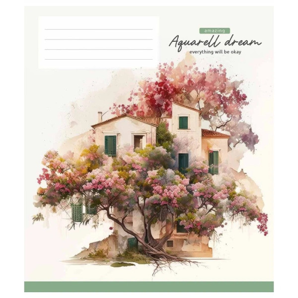 Зошит загальний "Aquarell dream" 036-3289L-3 у лінію, 36 аркушів (036-3289L-3)