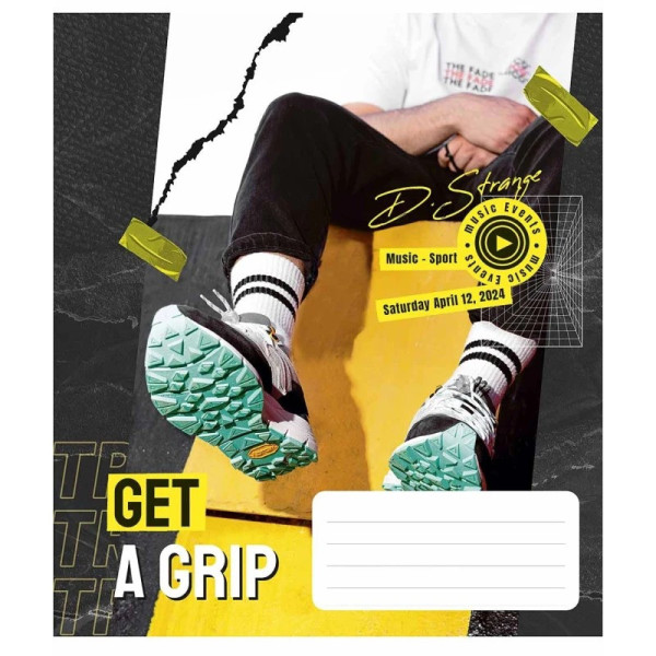 Зошит загальний "Get a grip" 048-3304L-1 у лінію, 48 аркушів (048-3304L-1)