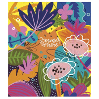 Зошит загальний "Summer is Here" 080-3225K-4 в клітинку, 80 аркушів (080-3225K-4)