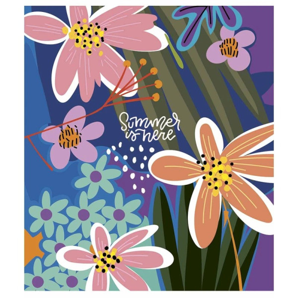 Зошит загальний "Summer is Here" 080-3225K-5 в клітинку, 80 аркушів (080-3225K-5)