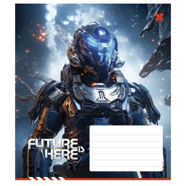 Зошит учнівський "Future is Here" 012-3417K-1 в клітинку, 12 аркушів (012-3417K-1)