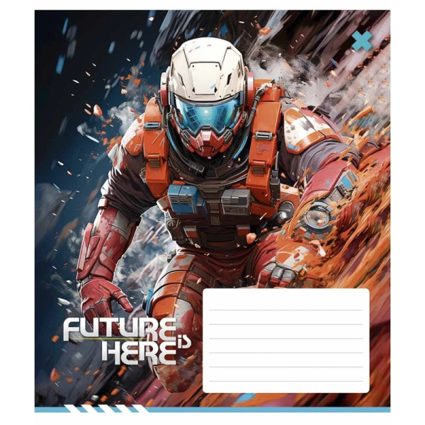 Зошит учнівський "Future is Here" 012-3417K-4 в клітинку, 12 аркушів (012-3417K-4)