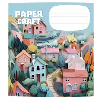 Зошит учнівський "Paper craft" 012-3354K-2 в клітинку, 12 аркушів (012-3354K-2)
