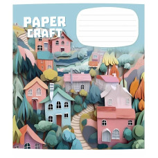 Зошит учнівський "Paper craft" 012-3354K-2 в клітинку, 12 аркушів (012-3354K-2)