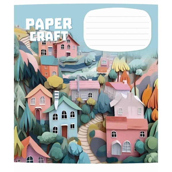Зошит учнівський "Paper craft" 012-3354K-2 в клітинку, 12 аркушів (012-3354K-2)