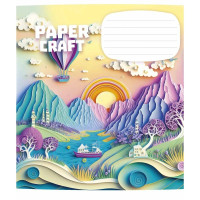 Зошит учнівський "Paper craft" 012-3354K-5 в клітинку, 12 аркушів (012-3354K-5)