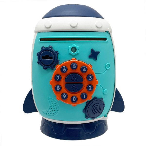 Детский банковский терминал "Ракета" MK 5401 музыка, звуки животных, ключ Бирюзовый(MK 5401(Turquoise))