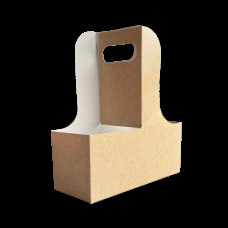Тримач з картону КРАФТ для 2-х стаканів (20шт/уп) UMT3(UMT3)